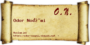 Odor Noémi névjegykártya